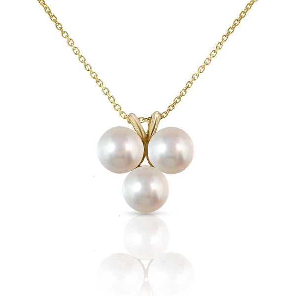 Triple Dangle Pearl Earring | Genuine Cultured Freshwater