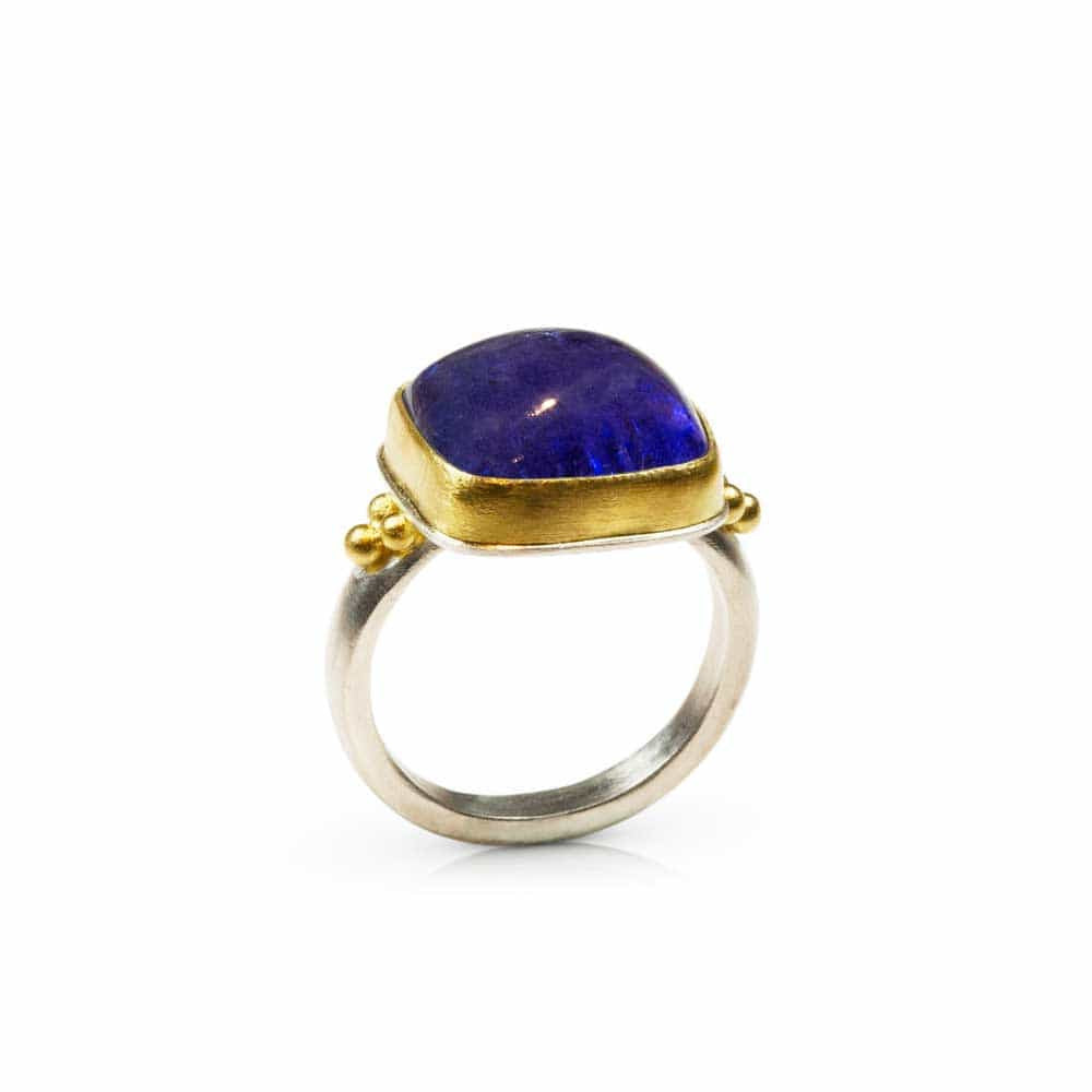 Tanzanite Rectangle Ring  - Nancy Troske Jewelry