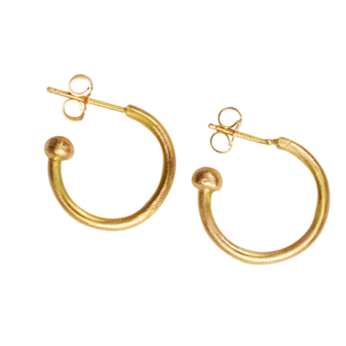 Ruby hoop earrings - Nancy Troske Jewelry