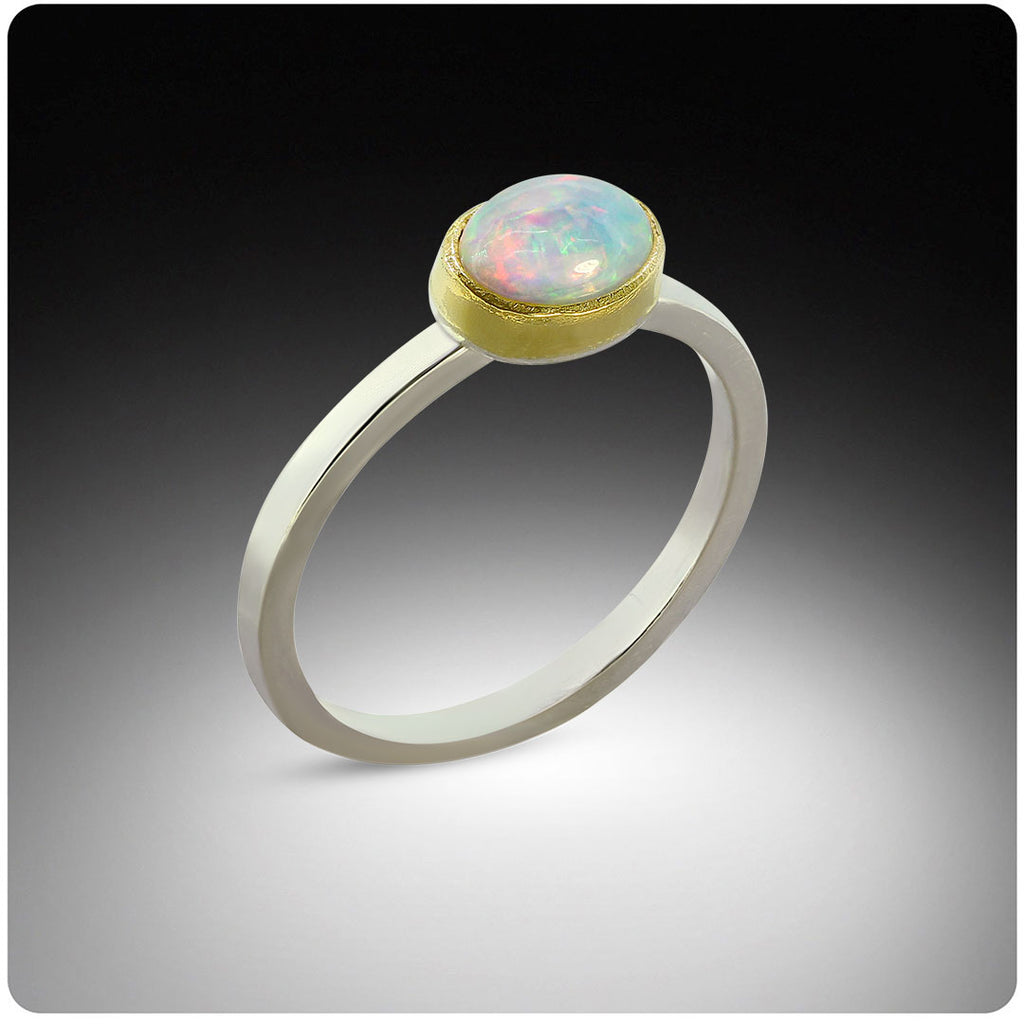 Sunset Stacker - Ethiopian Opal, 22K & Silver