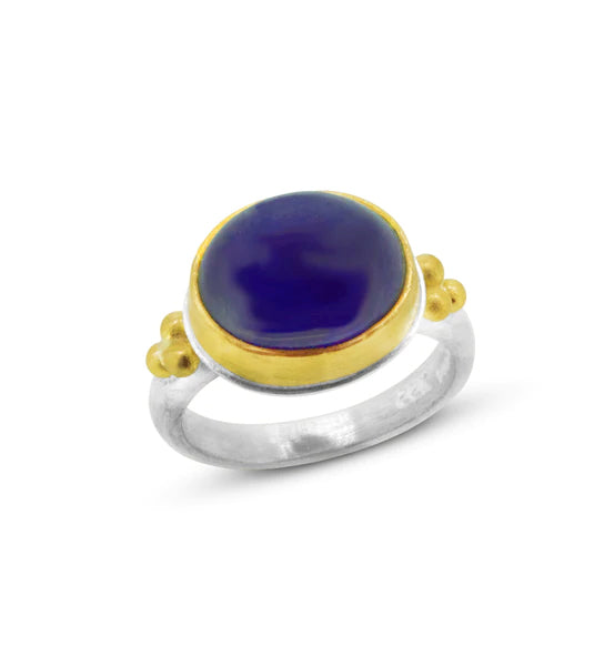 Tanzanite Cabochon Ring - Nancy Troske Jewelry