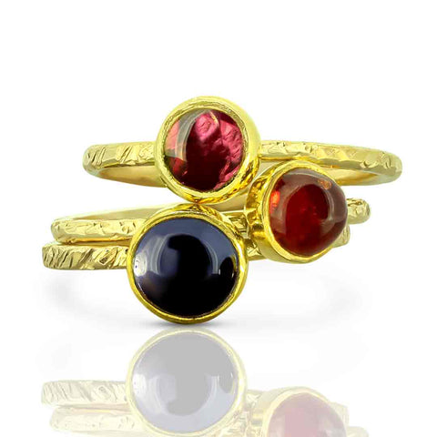 Spinel Stacking Rings - Nancy Troske Jewelry