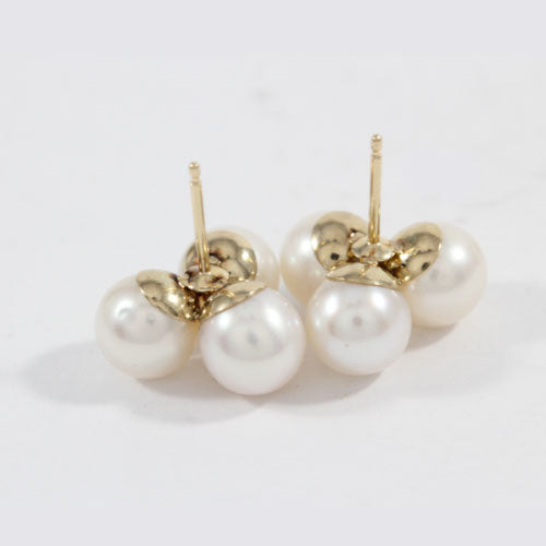 Three Pearl Earrings - Nancy Troske Jewelry