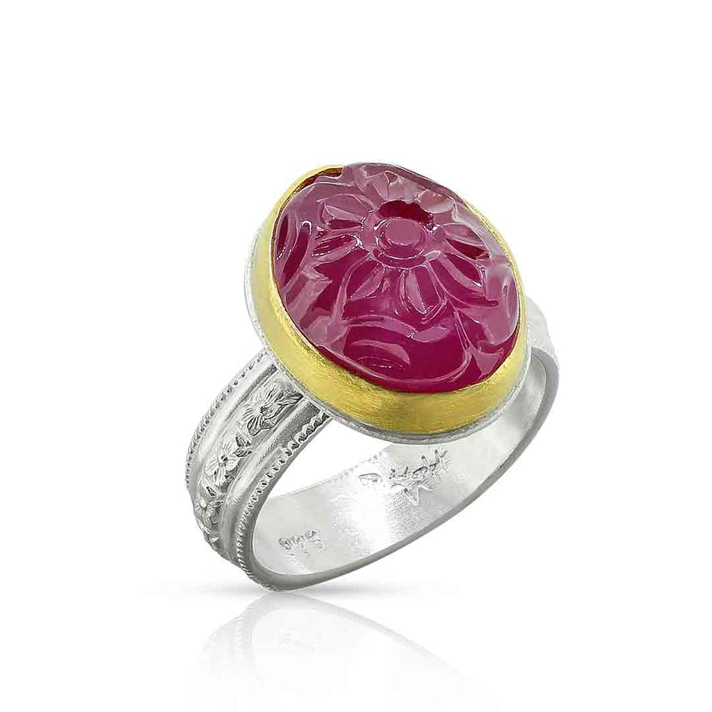 Rose Garden Ruby Ring - Nancy Troske Jewelry