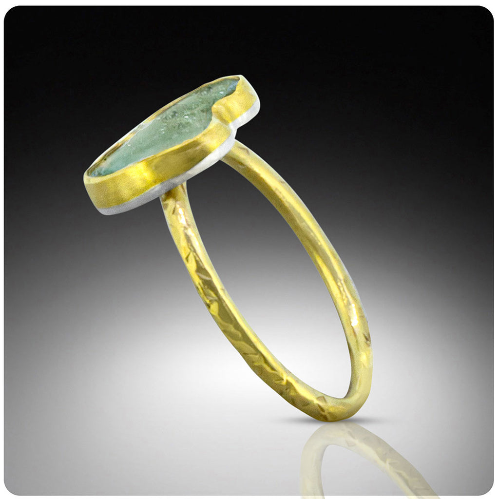 Ancient Roman Glass Heart Ring - Nancy Troske Jewelry 