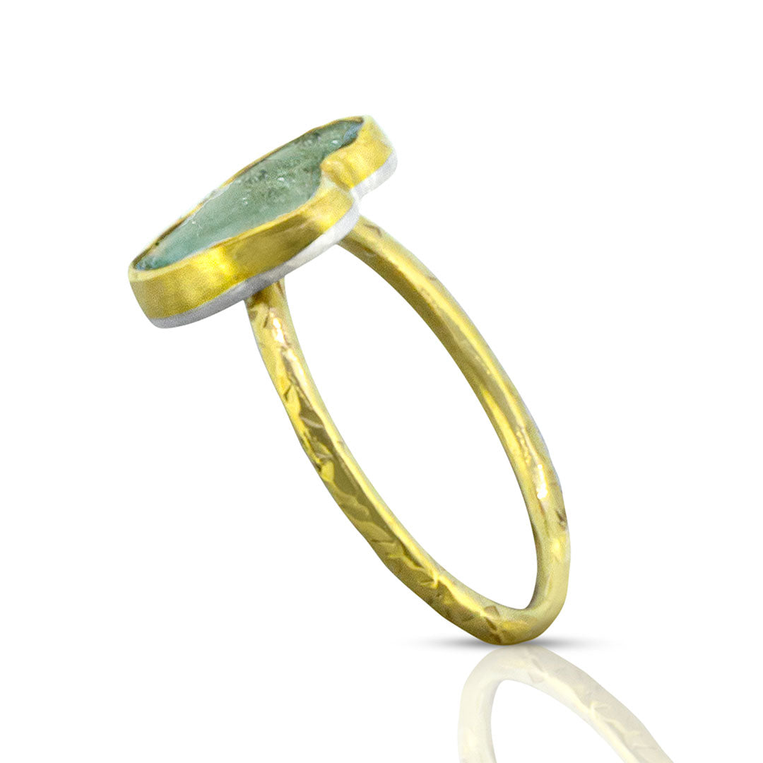 Buy Aeternum – 22K Gold & Roman Glass Ring at Nancy Troske Jewelry for ...