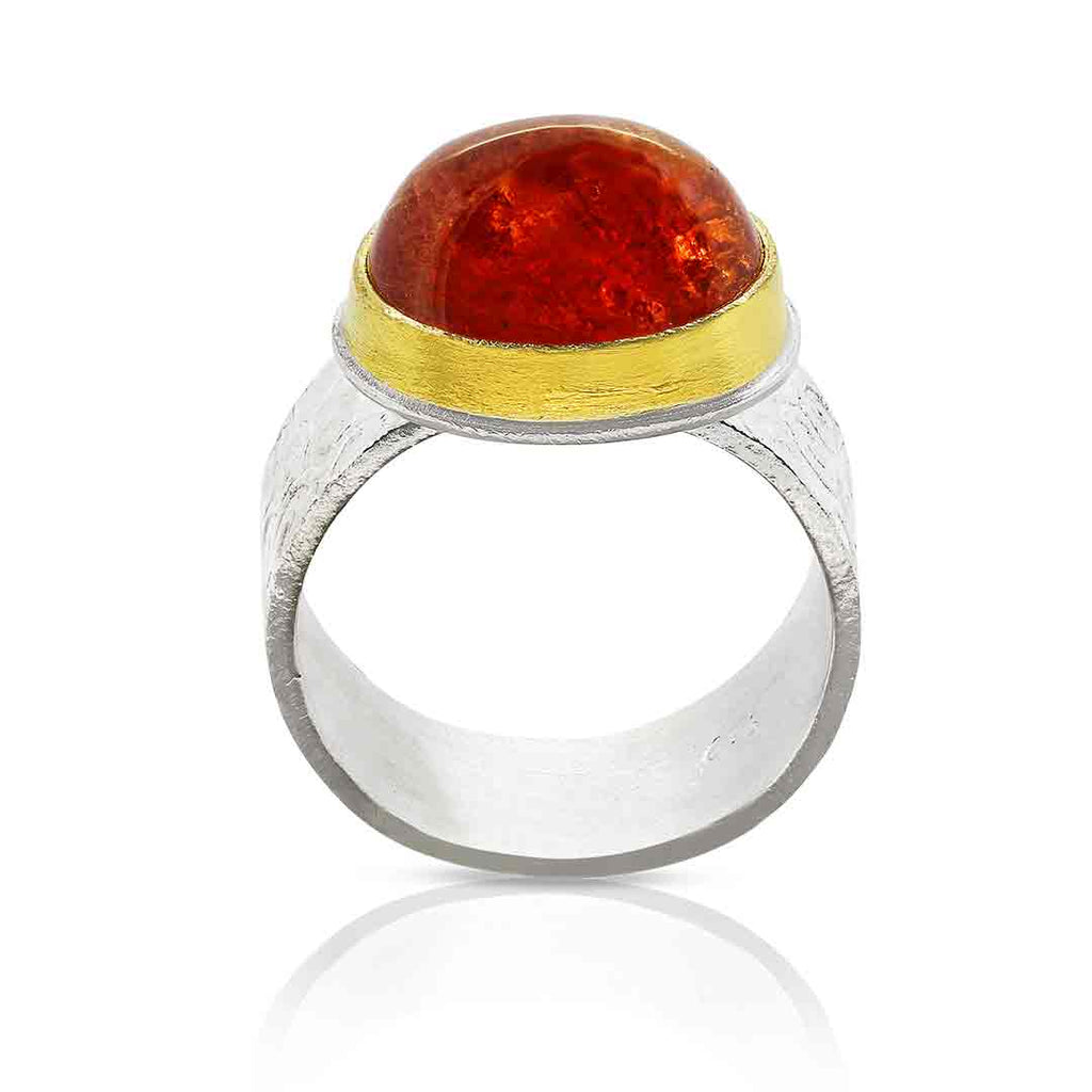 Solar Winds Orange Spessartite Garnet Ring - Nancy Troske Jewelry