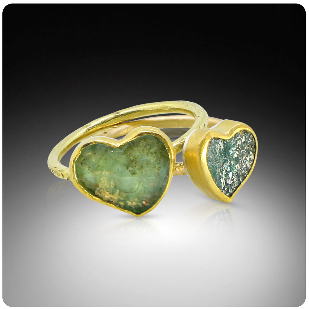 Buy Aeternum – 22K Gold & Roman Glass Ring at Nancy Troske Jewelry for ...