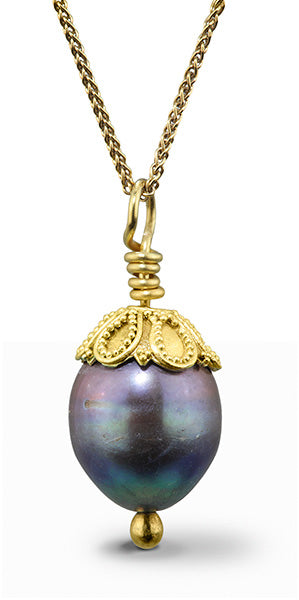 Tahitian Black Pearl Necklace - Nancy Troske Jewelry