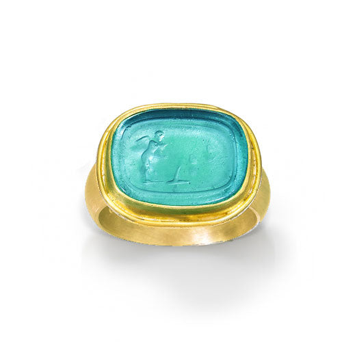 Special Order Murano Glass 18K and 22K Ring