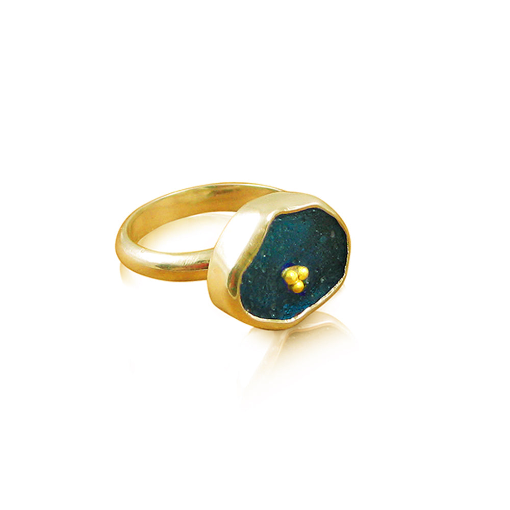 Ancient Roman Glass Ring - Nancy Troske Jewelry