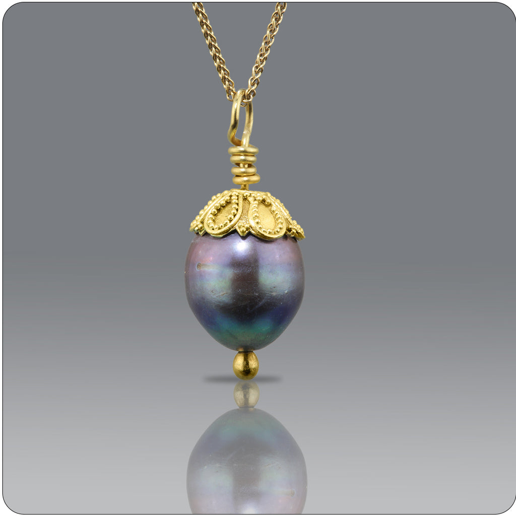 Tahitian Black Pearl Necklace - Nancy Troske Jewelry