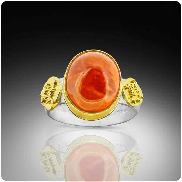Hessonite Garnet Ring - Nancy Troske Jewelry