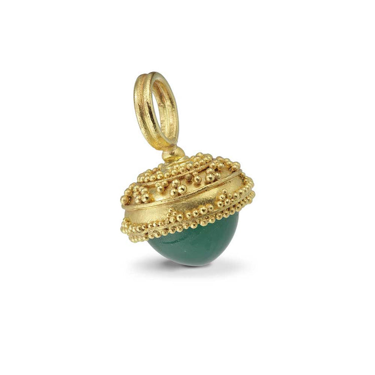 Granulated Gold Acorn - Nancy Troske Jewelry