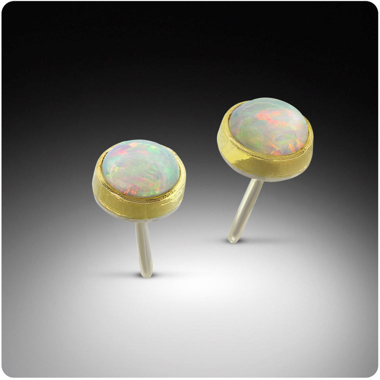 Ethiopian Opal Studs - Nancy Troske Jewelry 
