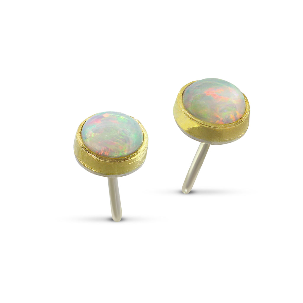 Ethiopian Opal Studs - Nancy Troske Jewelry 