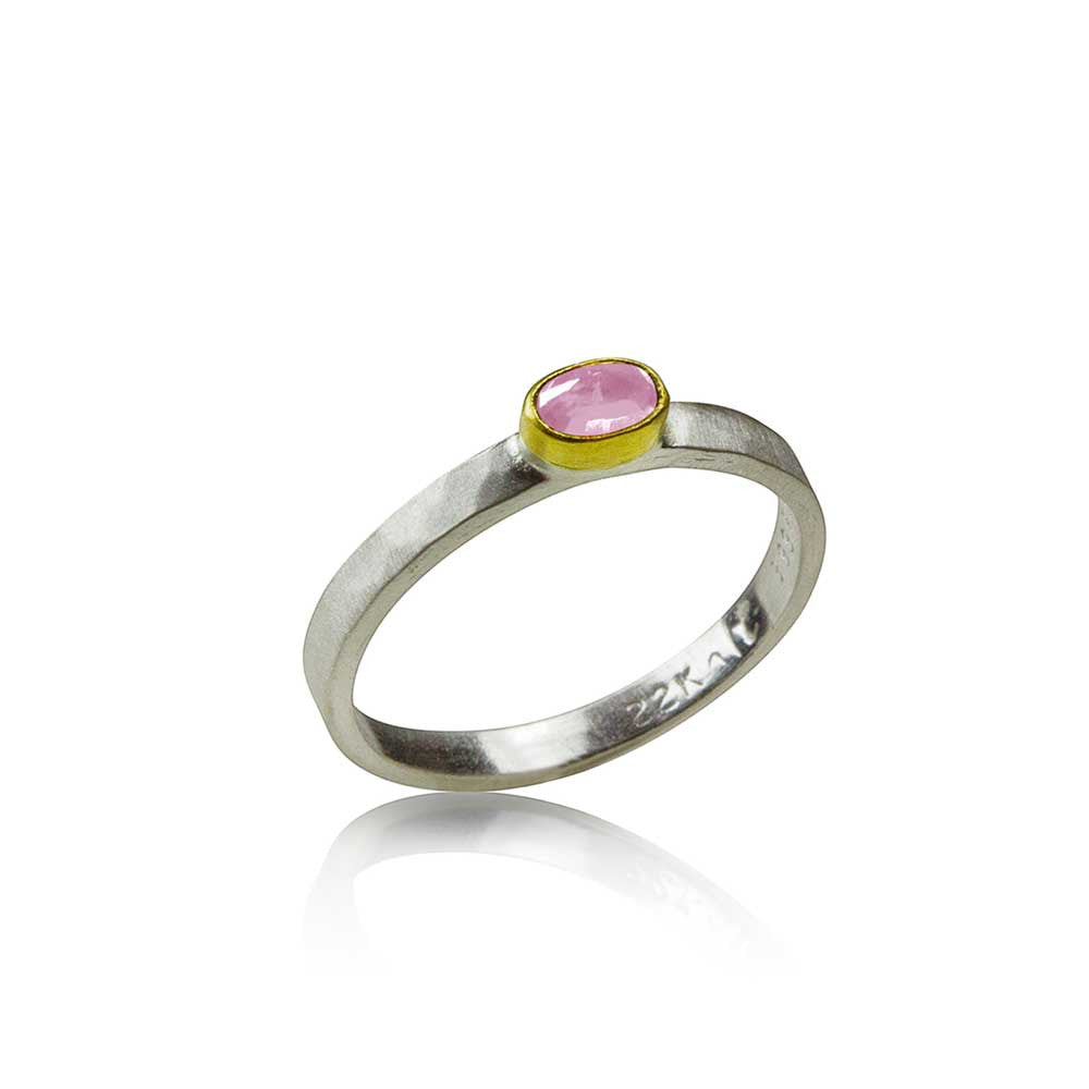 Rose Cut Sapphire Stacking Rings - Nancy Troske Jewelry