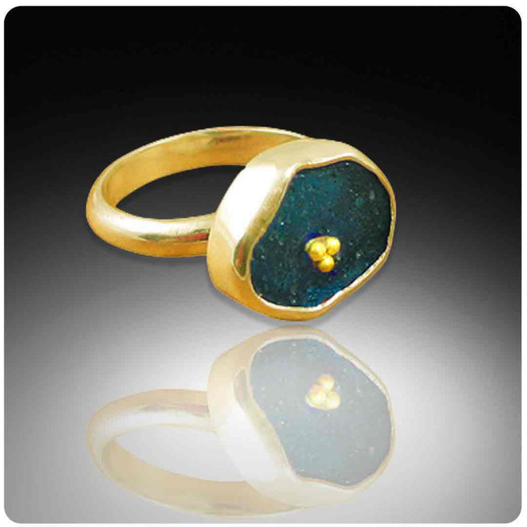 Ancient Roman Glass Ring - Nancy Troske Jewelry