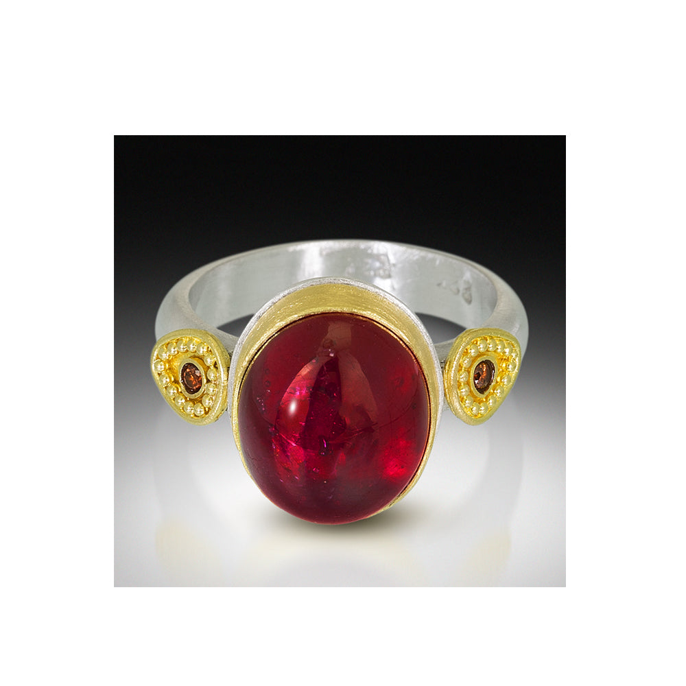 Ruby and Red Diamond Ring - Nancy Troske Jewelry