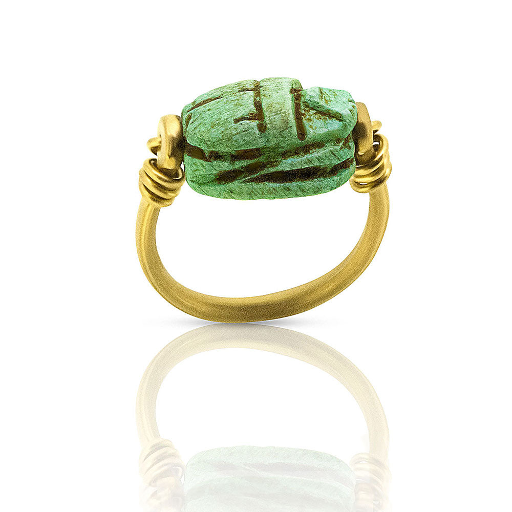 Egyptian Scarab Ring - Nancy Troske Jewelry